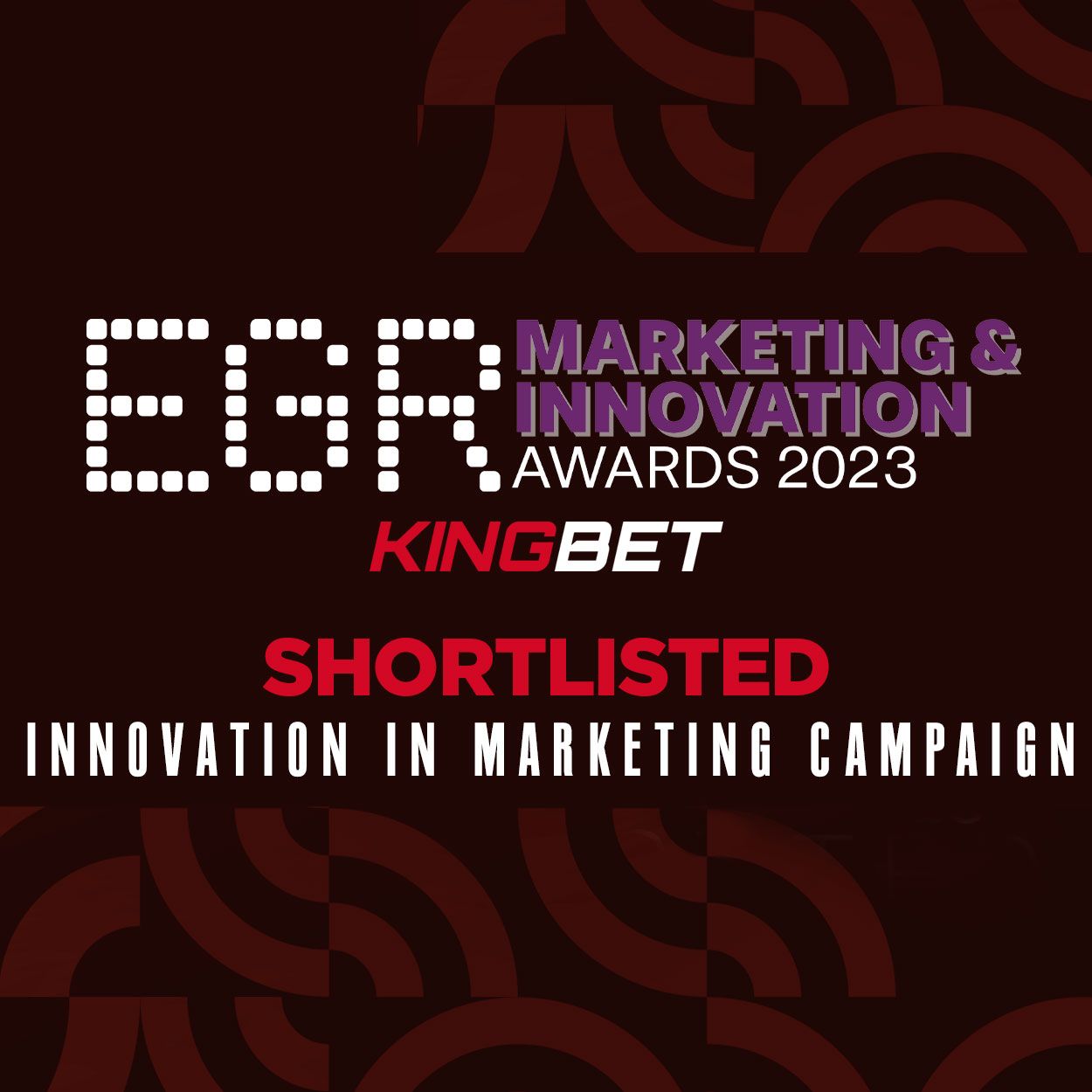 EGR marketing innovation awards 2023